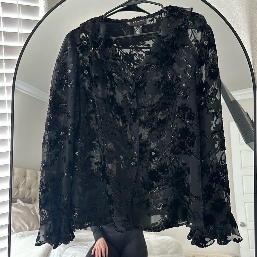 Sheer Vintage Button Down